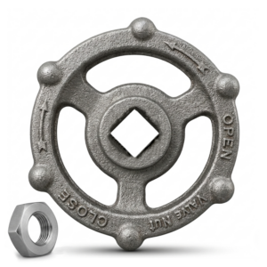 Bonny Forge/OBM/LFV 1/2" and 3/4" Gate Valve Hand Wheel and Jam Nut